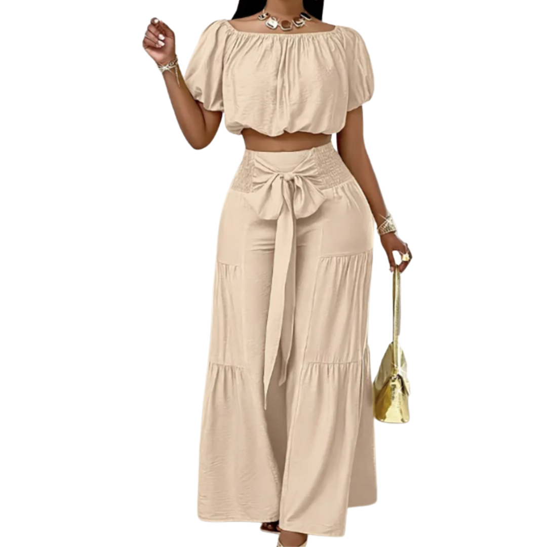 TALLINN™ – Breezy Bow Shoulderless Wide Leg Set